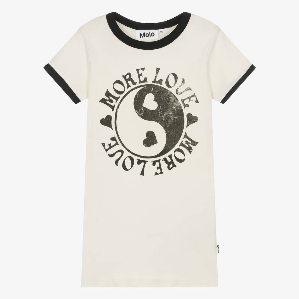Molo-Кремовая футболка из органического хлопка для девочек-подростков | Childrensalon Outlet