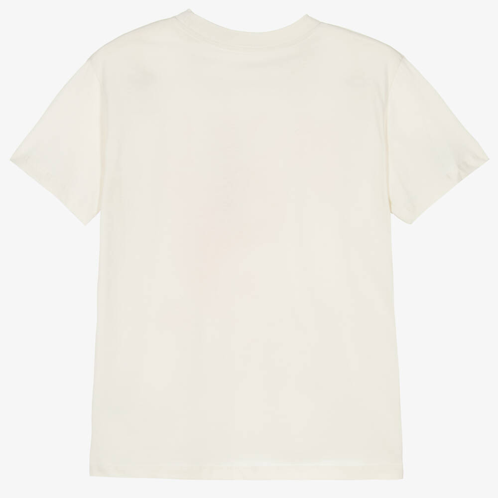 Molo-Teen Girls Ivory Yin Yang Cotton T-Shirt | Childrensalon Outlet