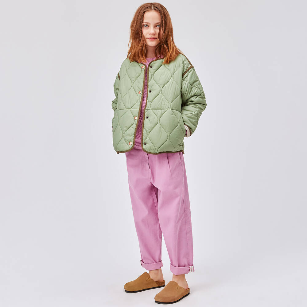 Molo-بنطلون تينز بناتي قطن تويل لون زهري | Childrensalon Outlet