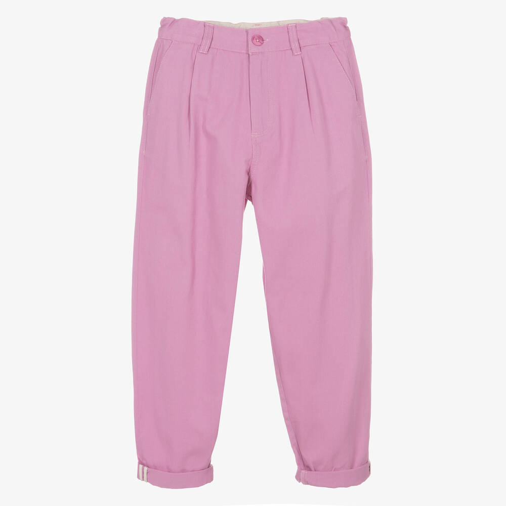 Molo-بنطلون تينز بناتي قطن تويل لون زهري | Childrensalon Outlet