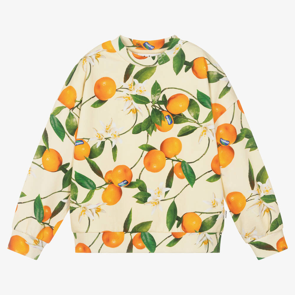 Molo - Teen Girls Mandarin Print Cotton Sweatshirt | Childrensalon