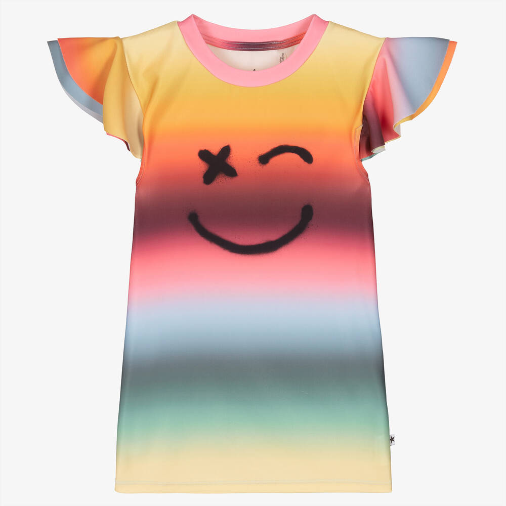 Molo - Teen Girls Multicoloured Smile Sun Top (UPF 50+) | Childrensalon