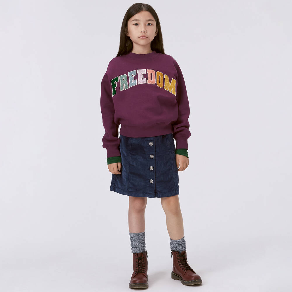 Molo-Teen Girls Navy Blue Corduroy Skirt | Childrensalon Outlet