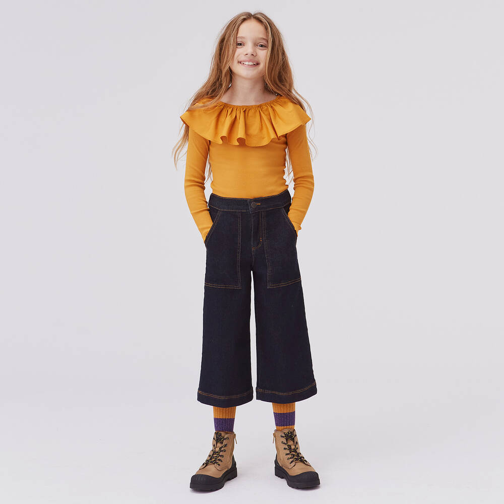 Molo-توب تينز بناتي قطن عضوي لون برتقالي داكن | Childrensalon Outlet