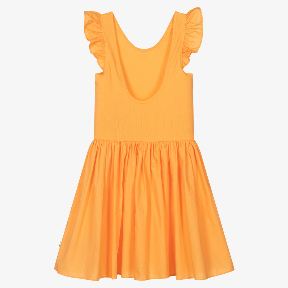 Molo-Teen Girls Orange Organic Cotton Dress | Childrensalon Outlet