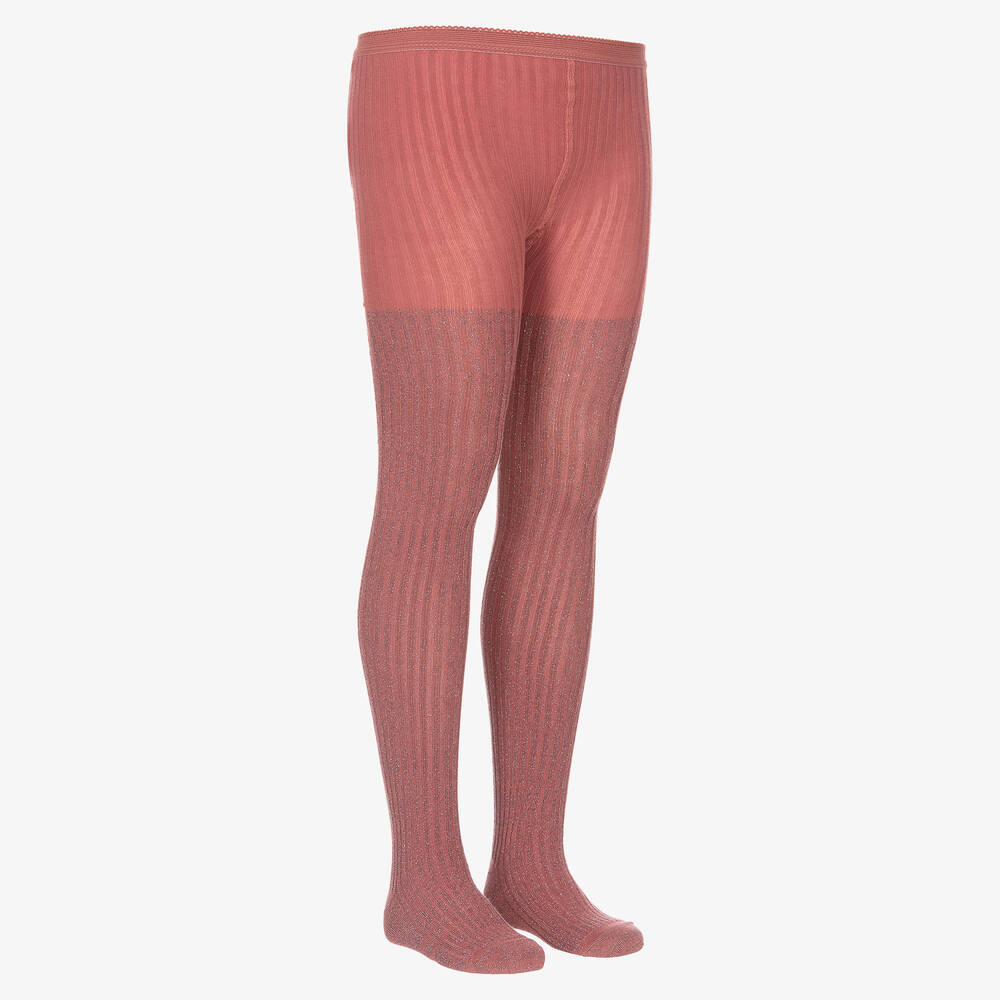 Girls red store glitter tights