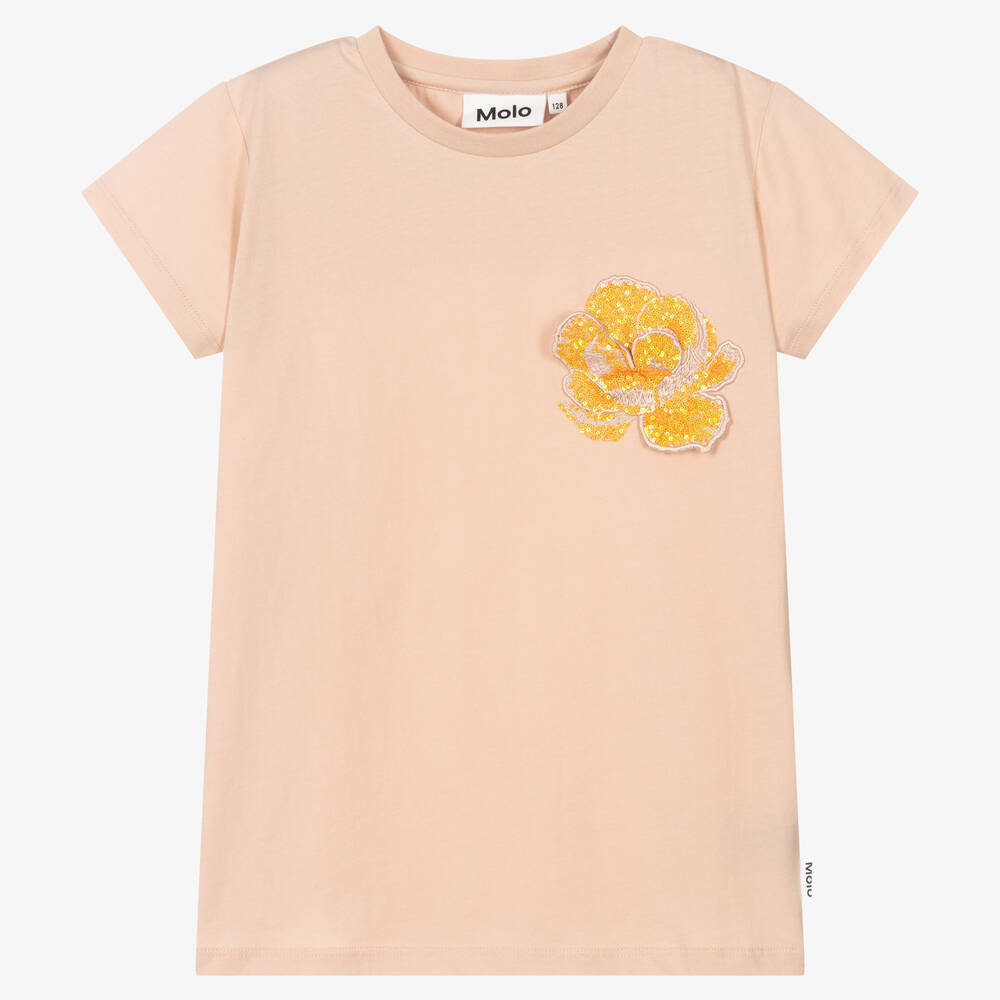 Molo - T-shirt rose en coton ado fille | Childrensalon