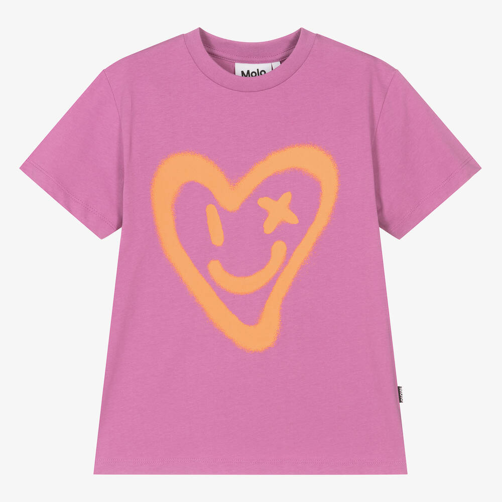 Molo-Teen Girls Pink Cotton T-Shirt | Childrensalon Outlet