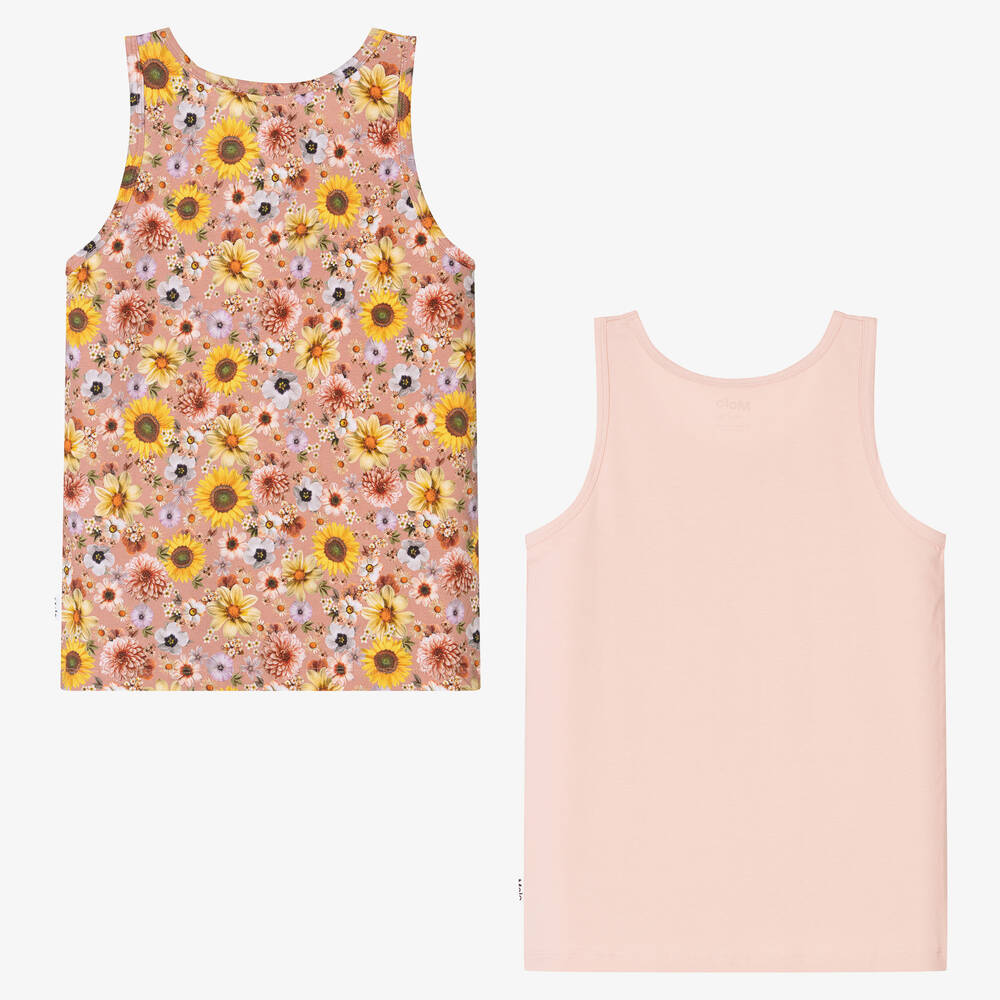 مولو-توب فيست قطن عضوي جيرسي لون زهري (عدد 2) | Childrensalon Outlet