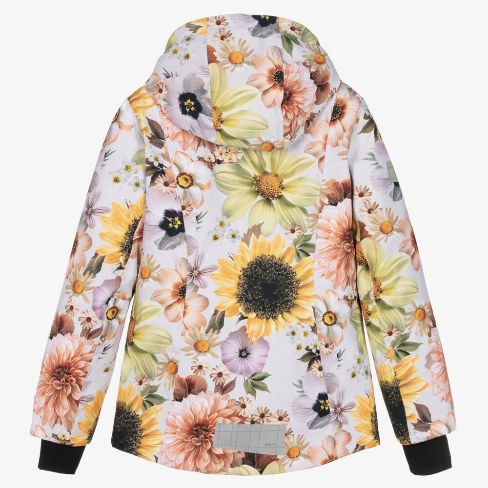 Molo-Teen Girls Pink Floral Ski Jacket | Childrensalon Outlet