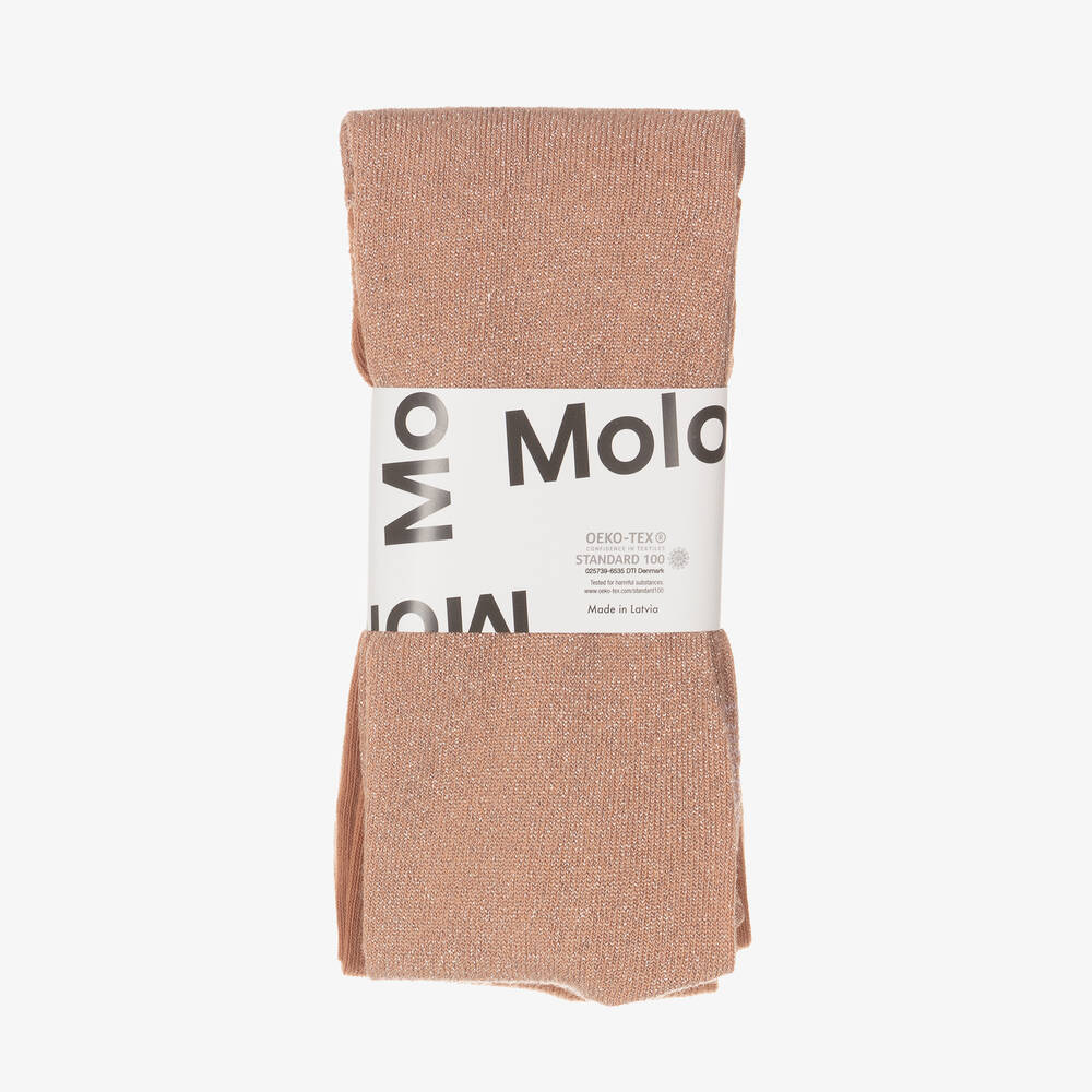 Molo-Teen Girls Pink Glitter Tights | Childrensalon Outlet