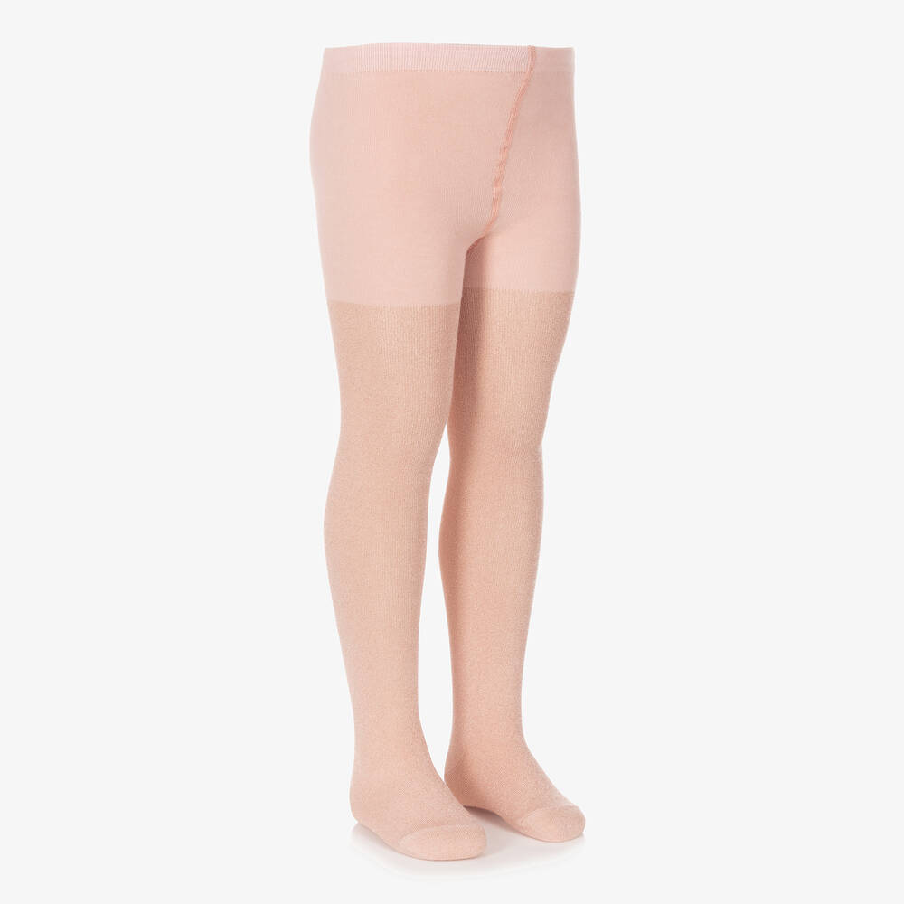 Molo Teen Girls Pink Knitted Sparkly Tights