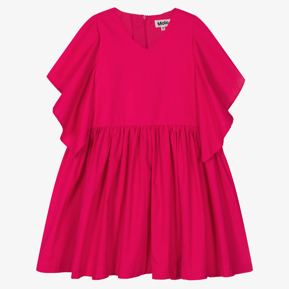 Molo - Robe rose en coton bio ado fille | Childrensalon