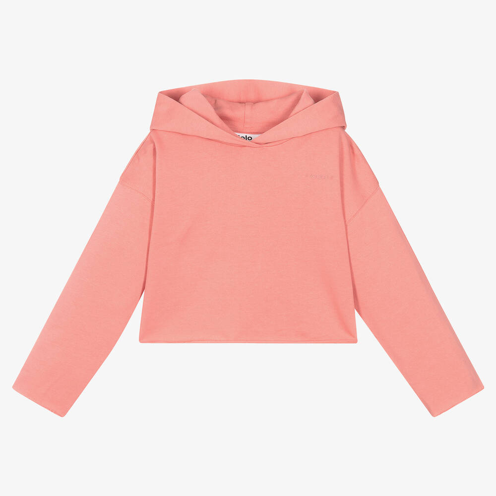 Molo - Teen Girls Pink Organic Cotton Hoodie | Childrensalon