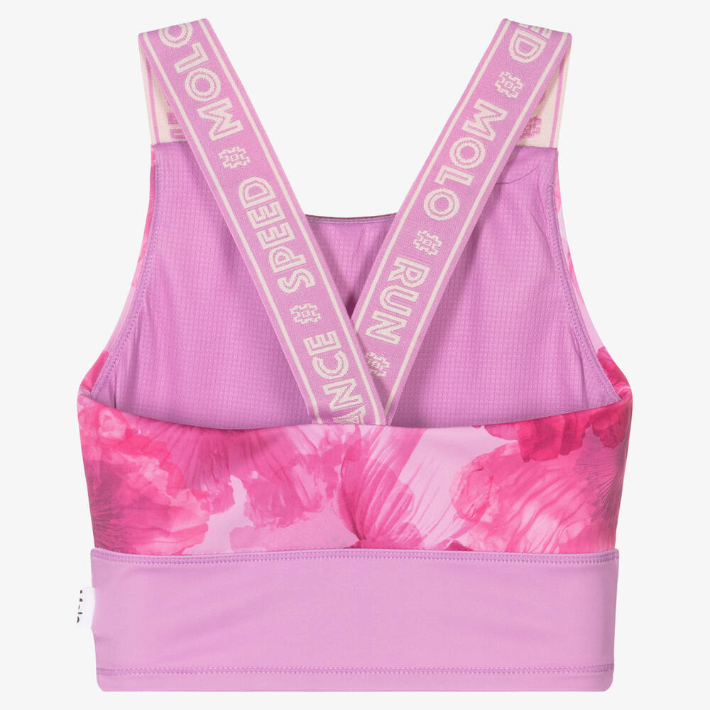 Molo-Розовый спортивный топ с маками | Childrensalon Outlet