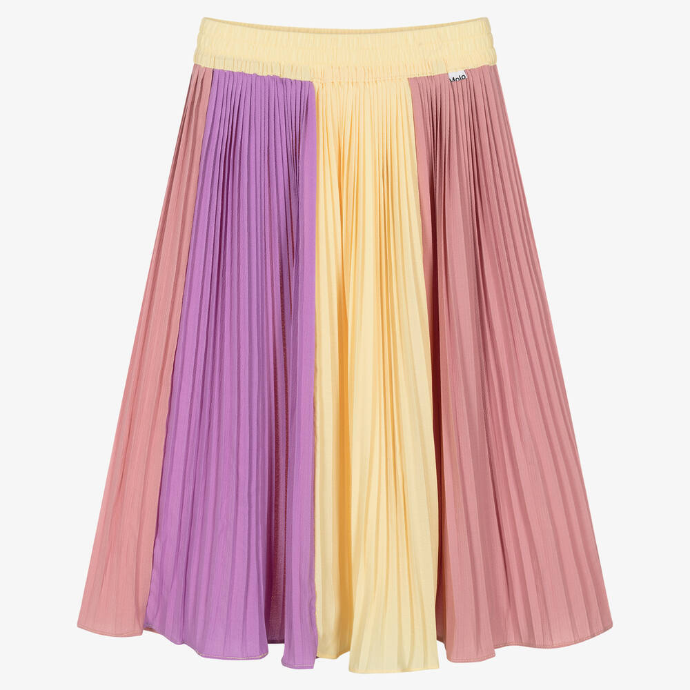 Molo-Teen Girls Pink & Purple Pleated Skirt | Childrensalon Outlet
