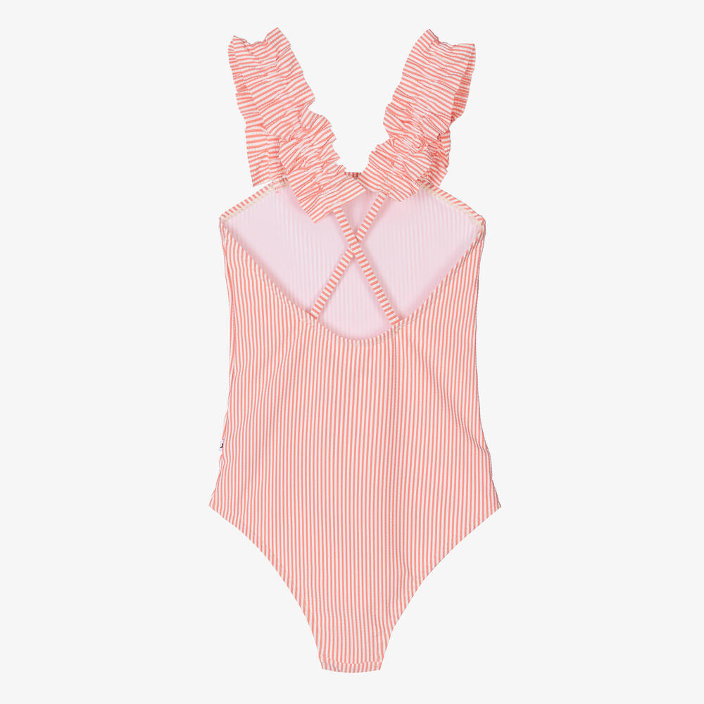 Molo-Teen Girls Pink Stripe Swimsuit (UPF50+) | Childrensalon Outlet
