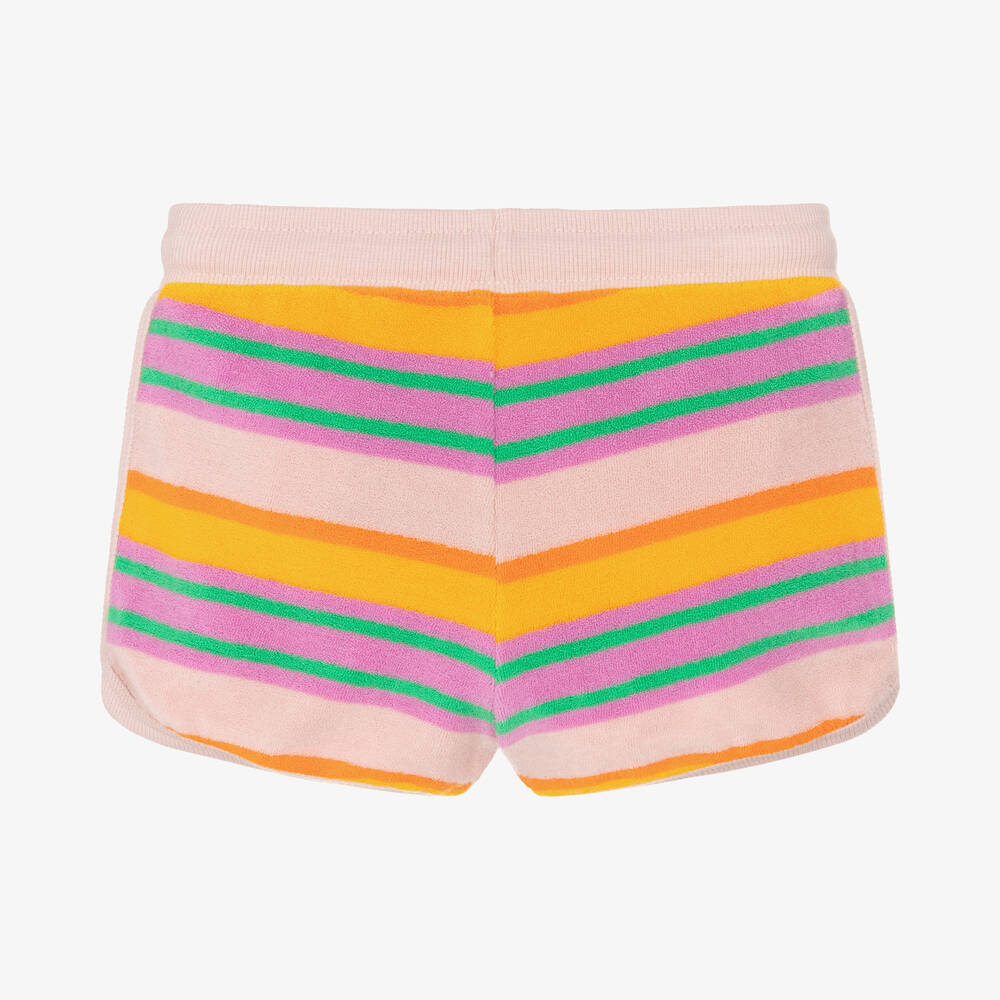 Molo-Teen Girls Pink Striped Cotton Shorts | Childrensalon Outlet