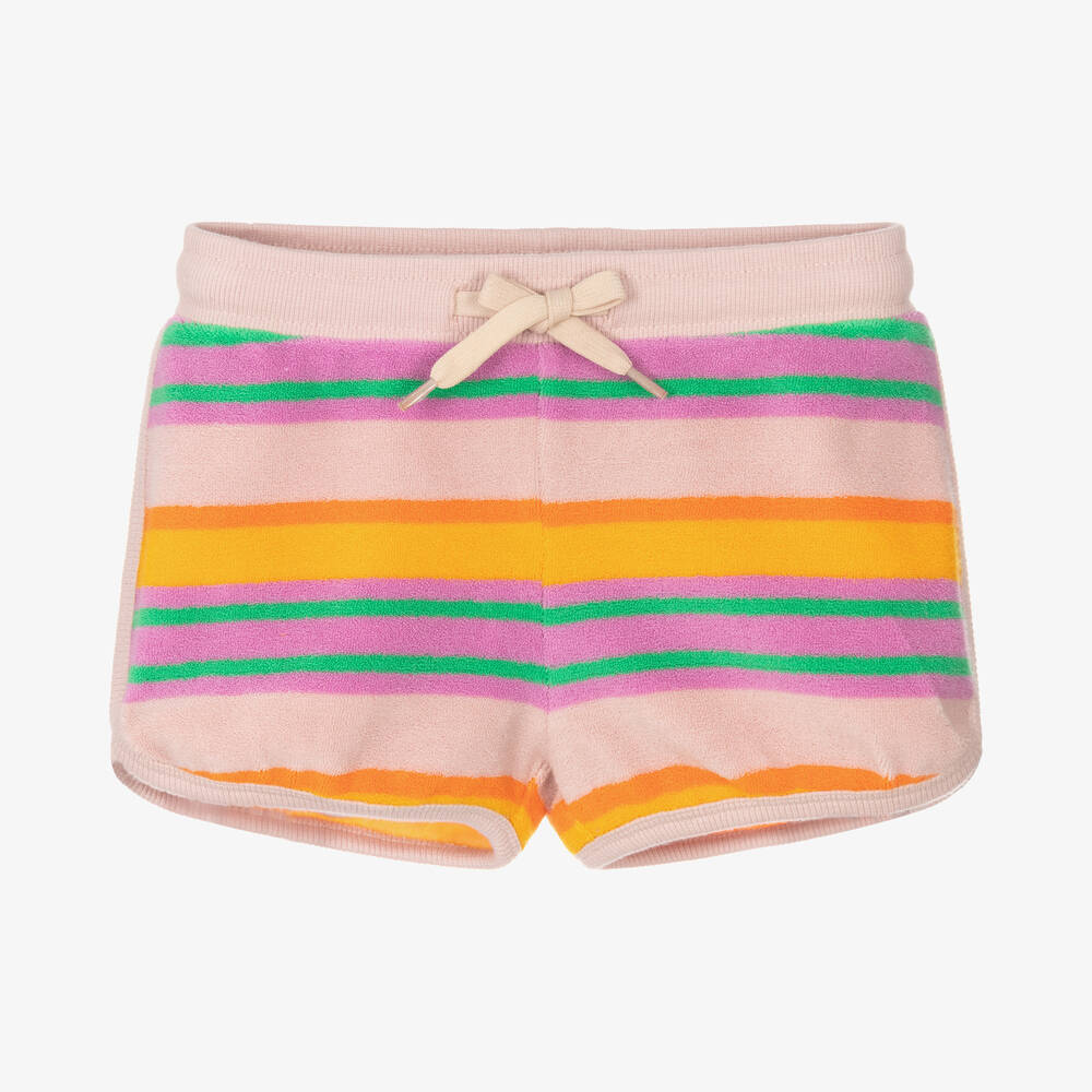 Molo - Teen Girls Pink Striped Cotton Shorts | Childrensalon