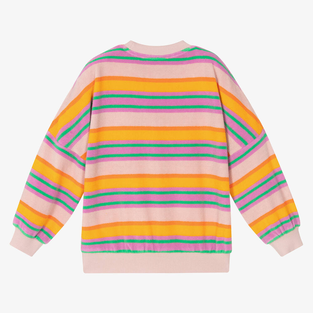 Molo Teen Girls Pink Striped Sweatshirt