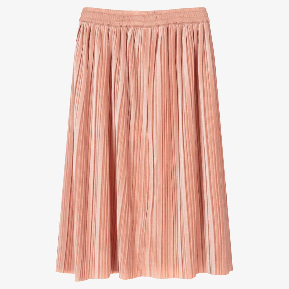 Molo-Teen Girls Pink Velour Skirt | Childrensalon Outlet