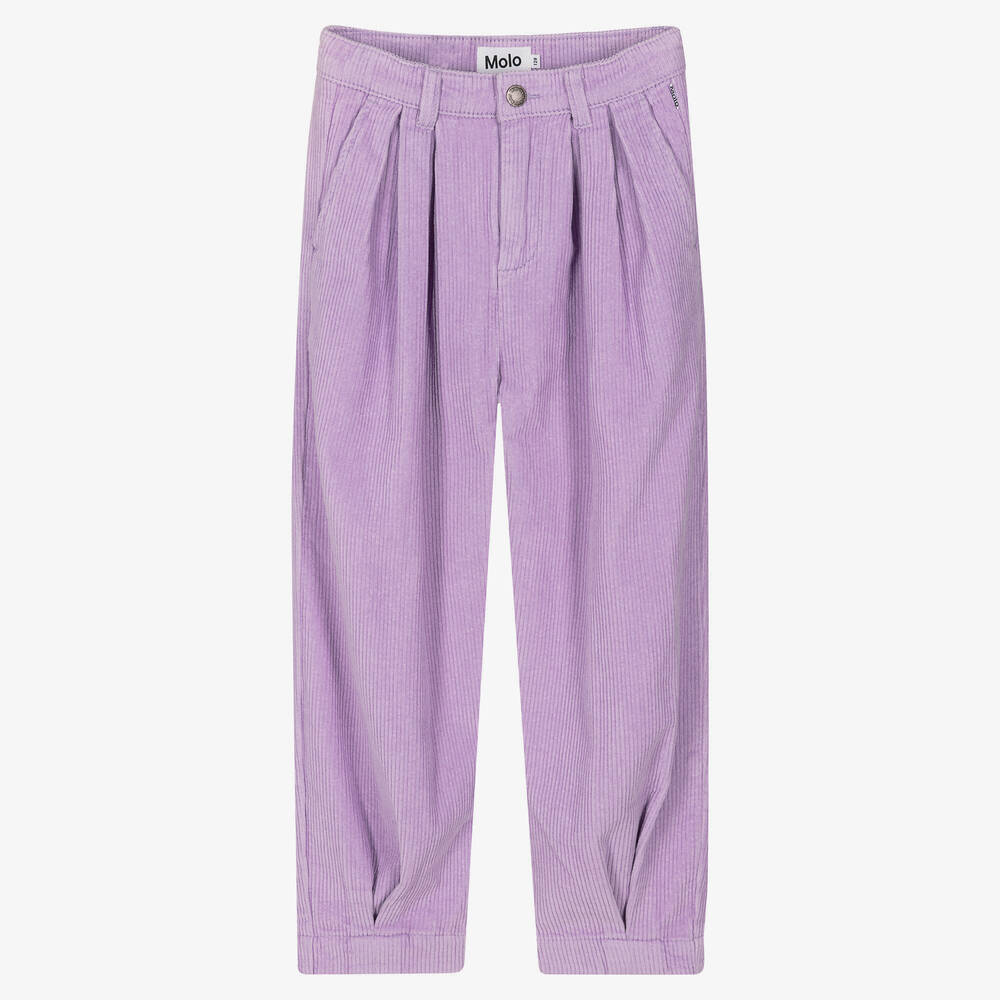 Molo - Teen Girls Purple Corduroy Trousers | Childrensalon