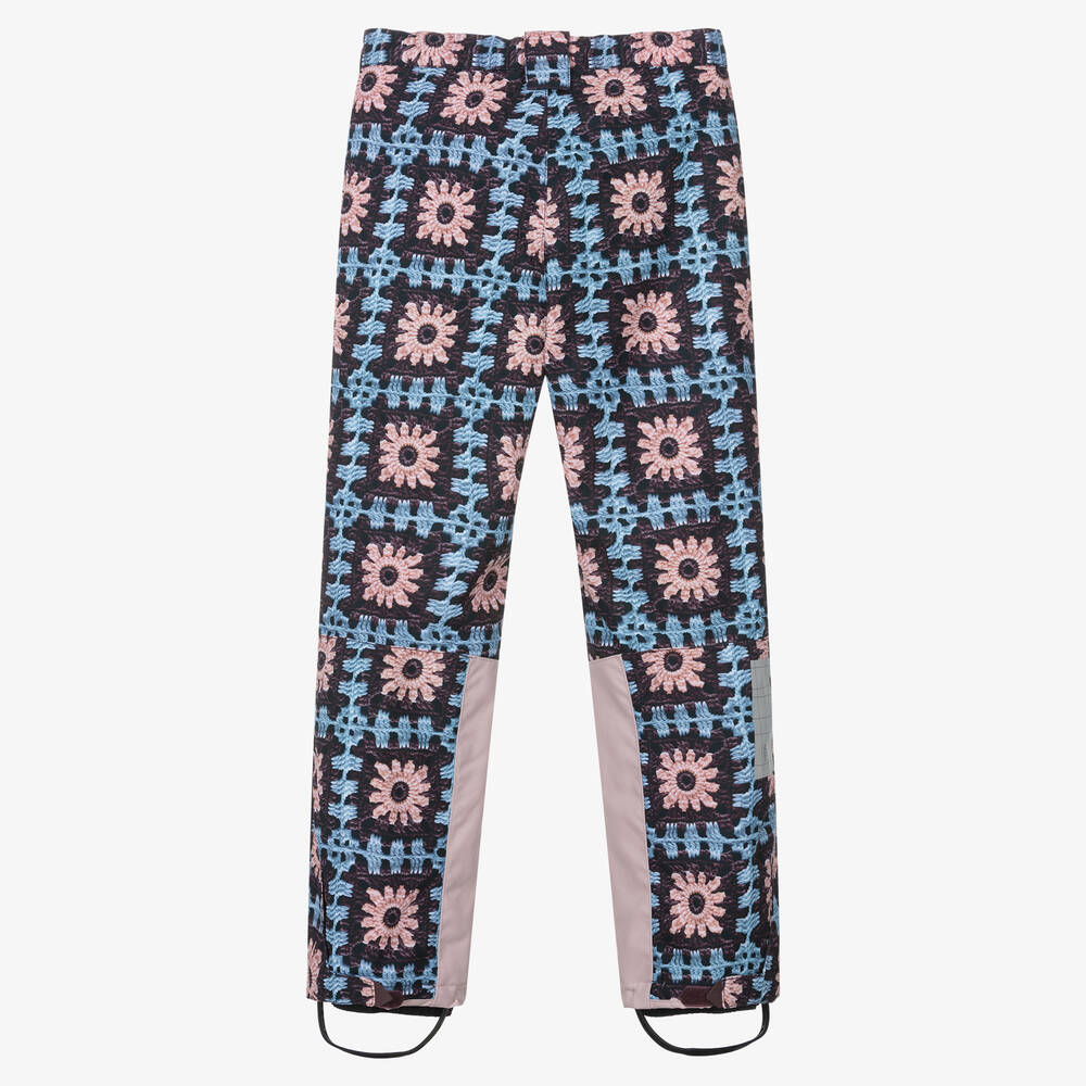 Molo-Teen Girls Purple Crochet Print Ski Trousers | Childrensalon Outlet