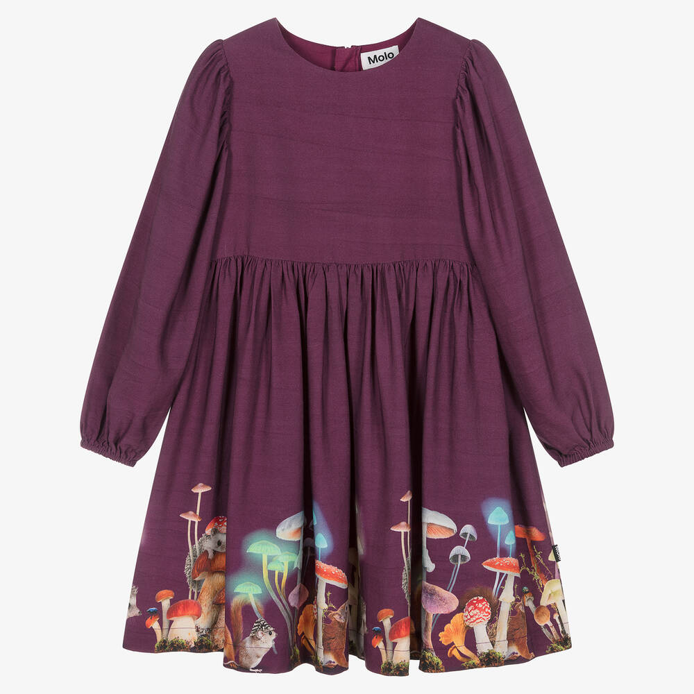 Molo - Robe violette en viscose ado fille | Childrensalon