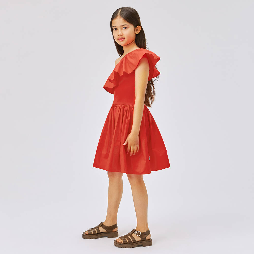 Molo-Красное платье с ассиметричным верхом | Childrensalon Outlet