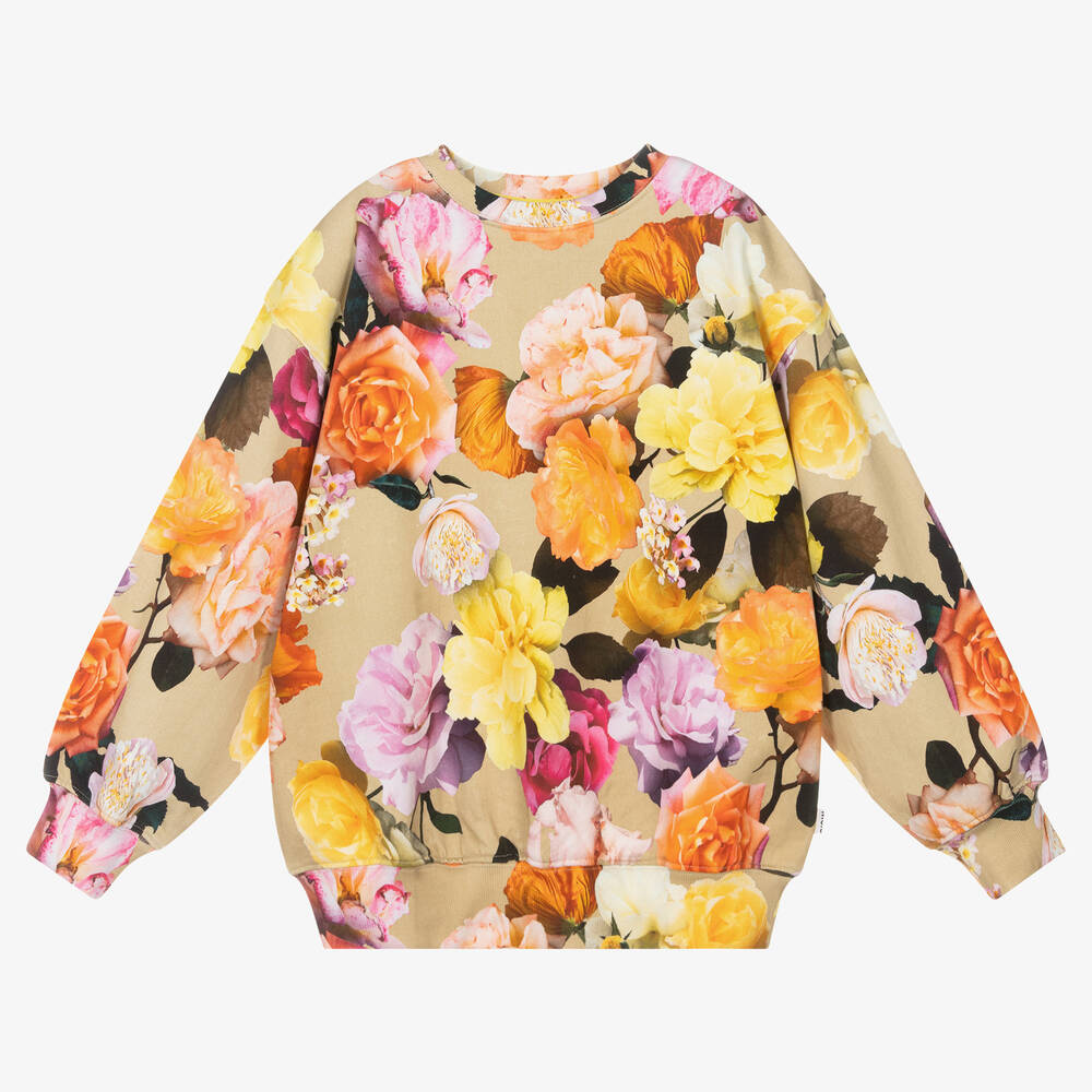 Rose sales print sweatshirt