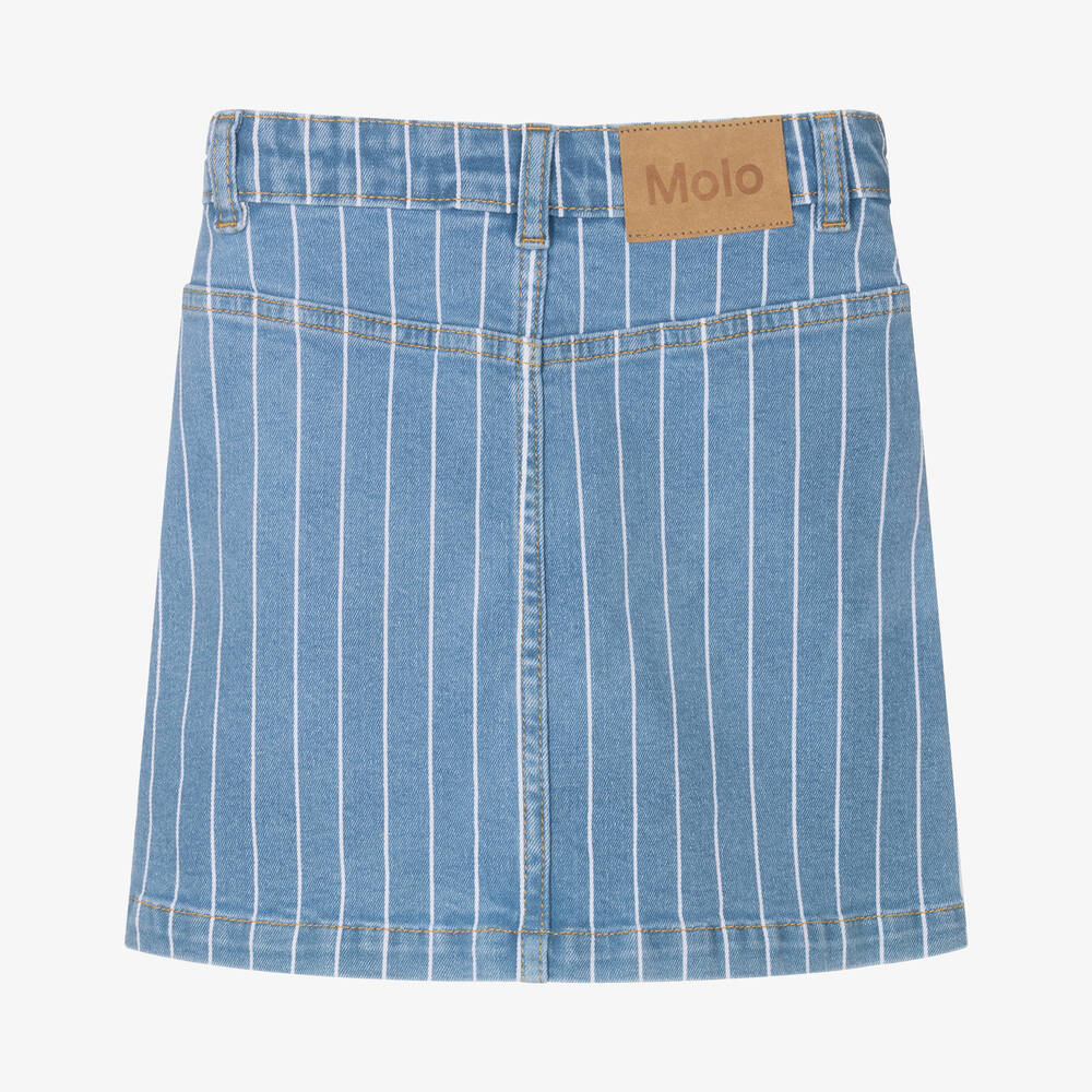 Molo Jupe rayee en jean ado fille Childrensalon Outlet