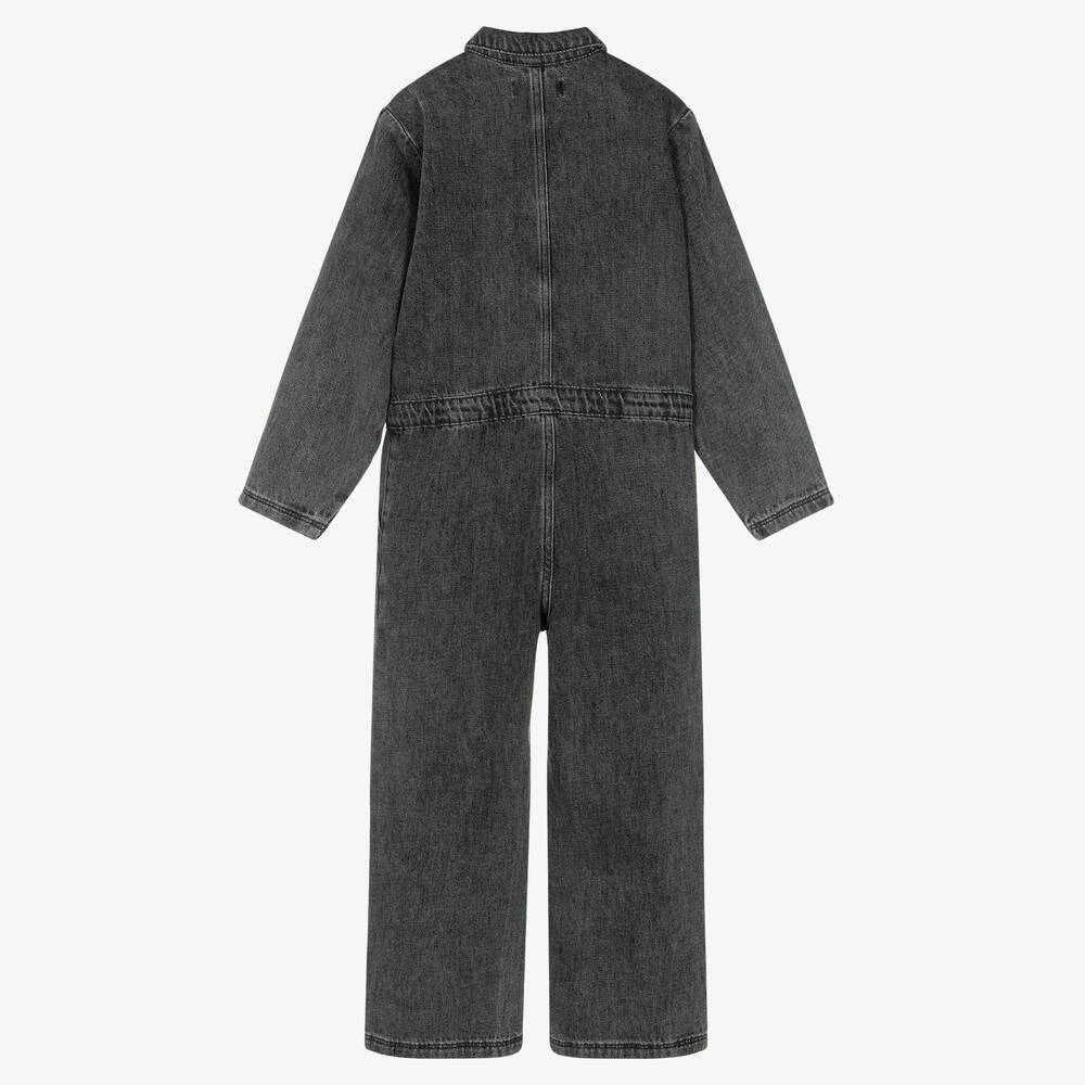Molo-Teen Girls Washed Grey Denim Jumpsuit | Childrensalon Outlet