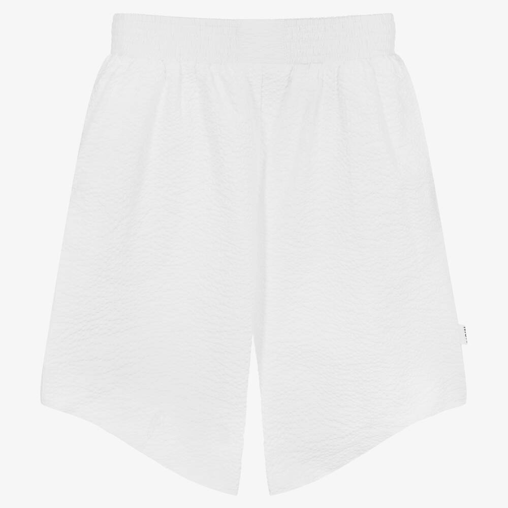 Molo - Short blanc en coton gaufré ado | Childrensalon