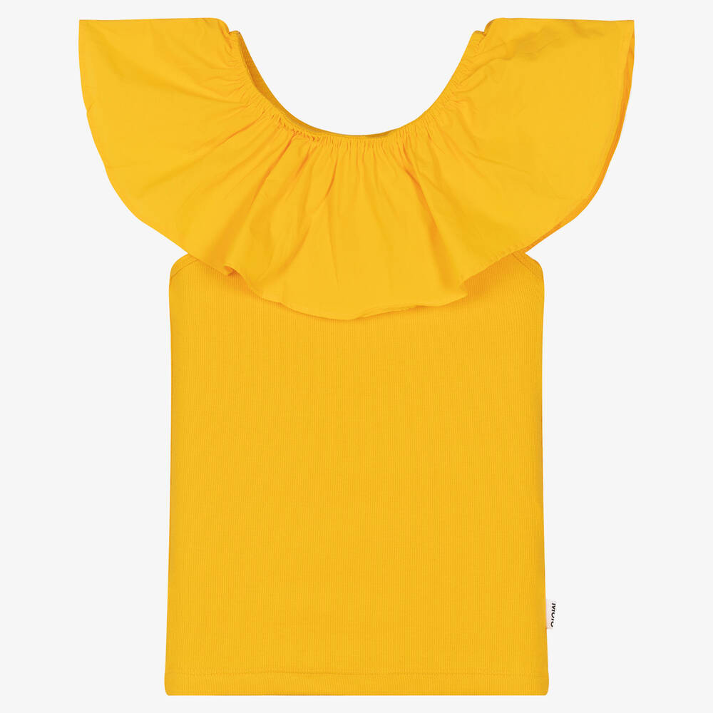 Molo - Teen Baumwoll-Rüschen-T-Shirt gelb | Childrensalon