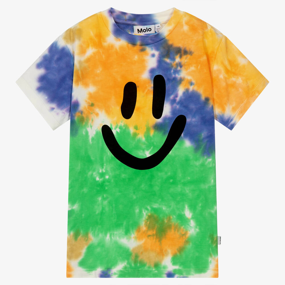 Molo - Зеленая хлопковая футболка с эффектом тай-дай | Childrensalon