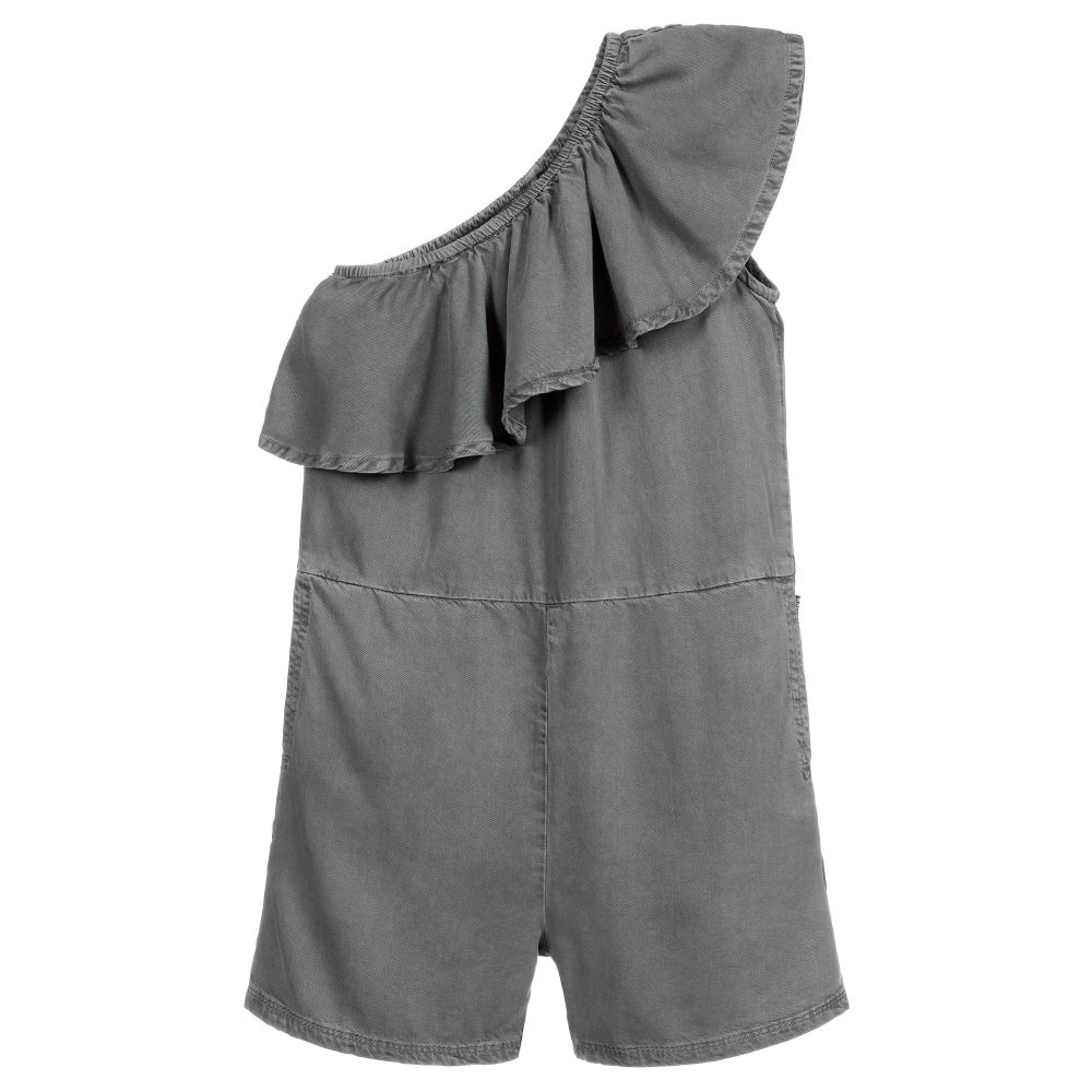 Molo - Teen Grey Ruffle Playsuit | Childrensalon