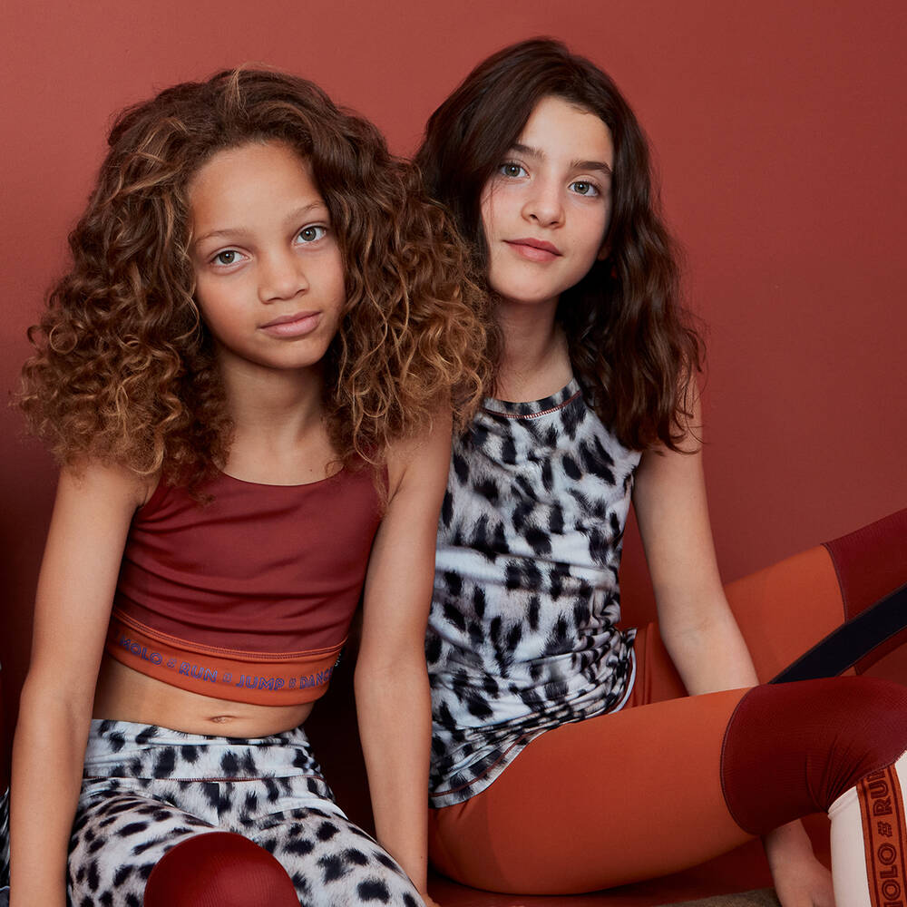 Molo-Teen Ivory Leopard Sports Top | Childrensalon Outlet