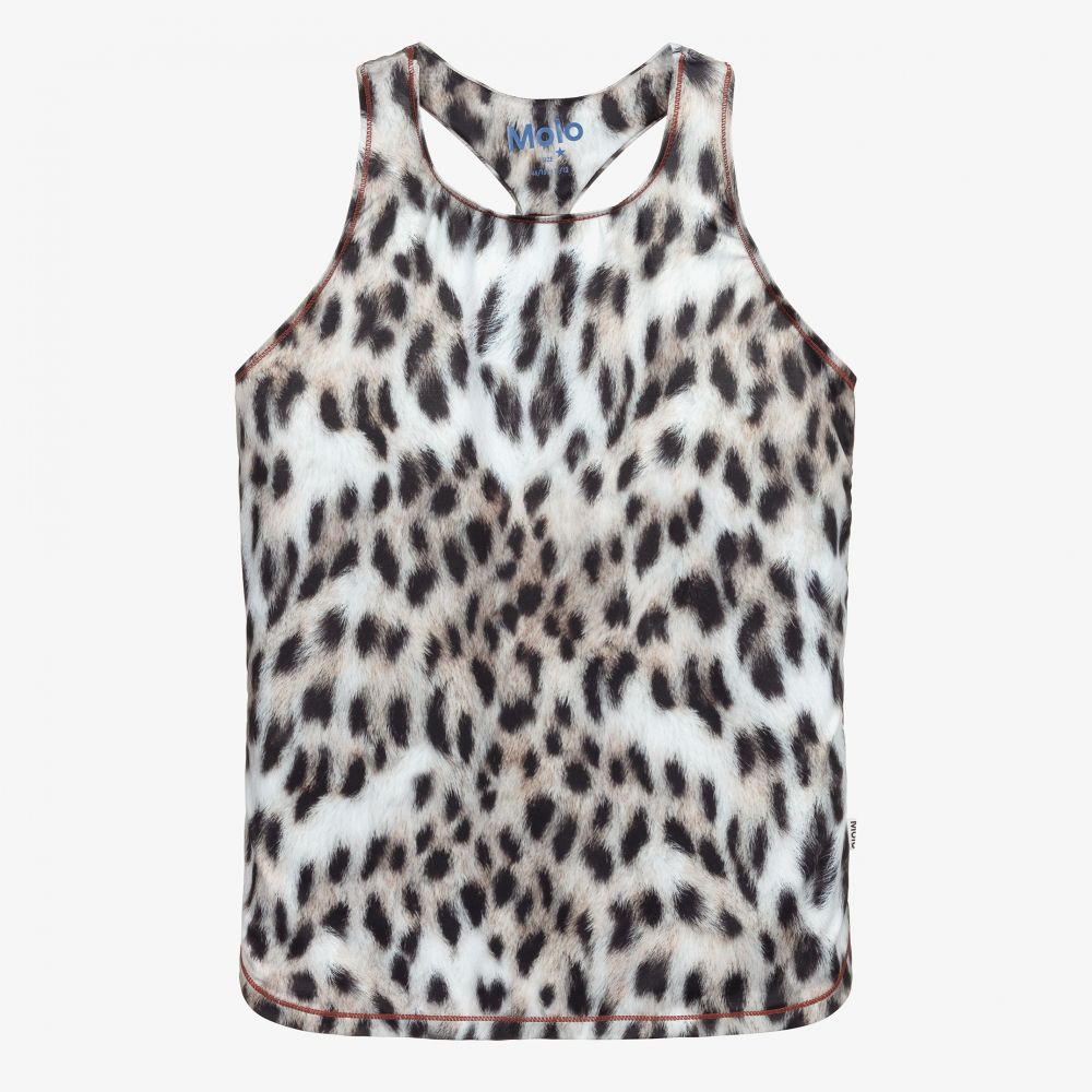 Molo - Teen Ivory Leopard Sports Top | Childrensalon