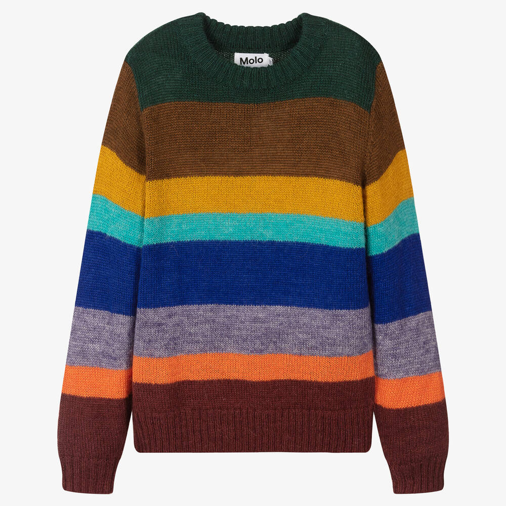 Molo - Шерстяной свитер в разноцветную полоску | Childrensalon