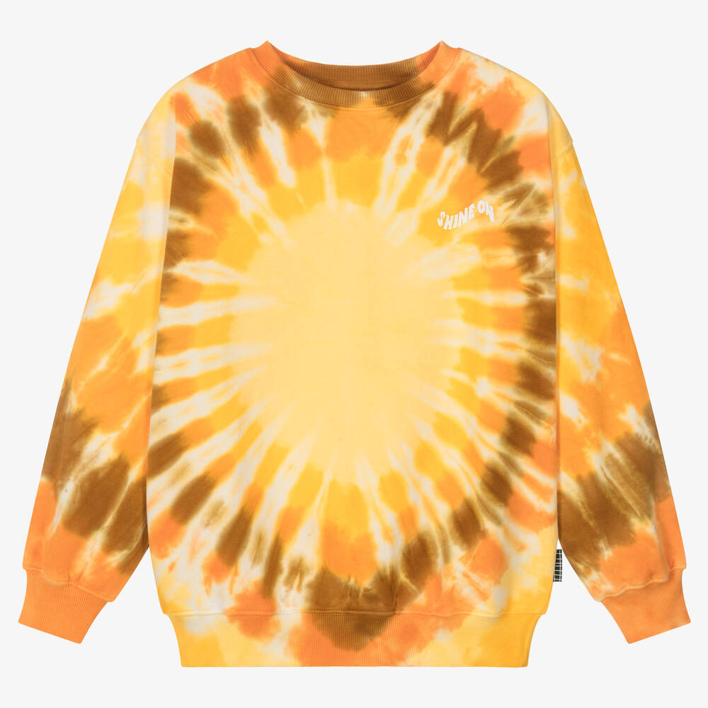 Molo - Sweat orange tie & dye en coton | Childrensalon