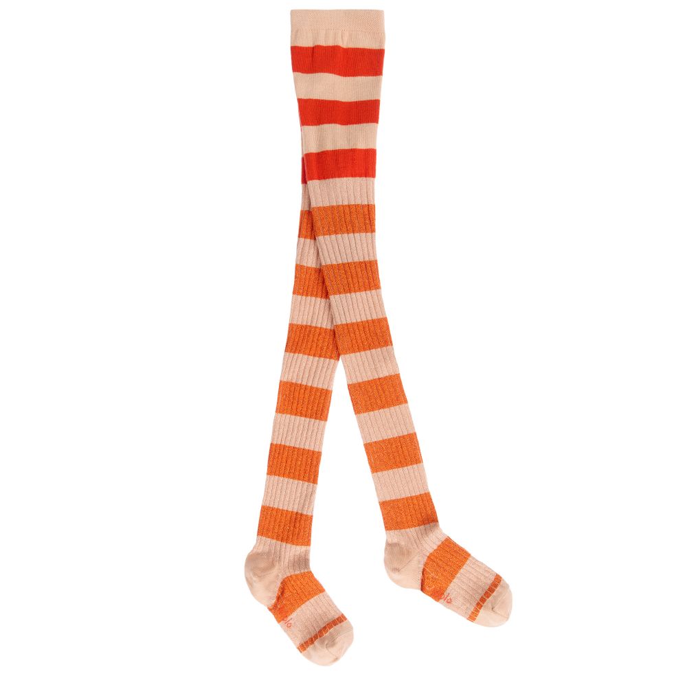 Molo - Teen Orange & Pink Tights | Childrensalon