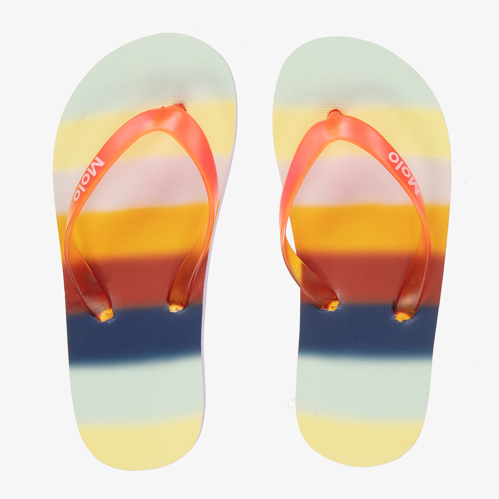 Molo - Teen Orange Rainbow Flip-Flops | Childrensalon