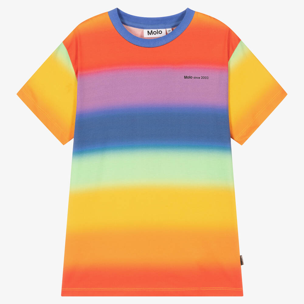Molo - Teen Regenbogen-Biobaumwoll-T-Shirt | Childrensalon