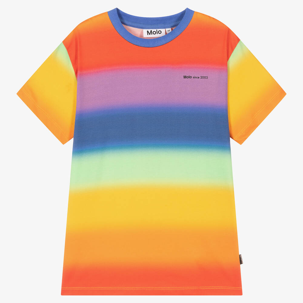 Molo - T-shirt arc-en-ciel en coton bio ado | Childrensalon