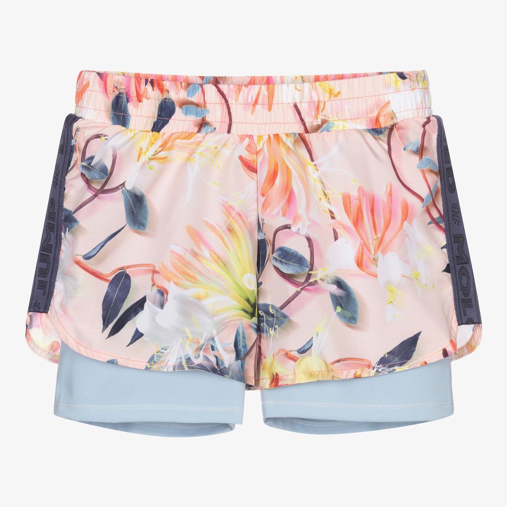 Molo - Hellrosa Teen Shorts mit Blumen | Childrensalon