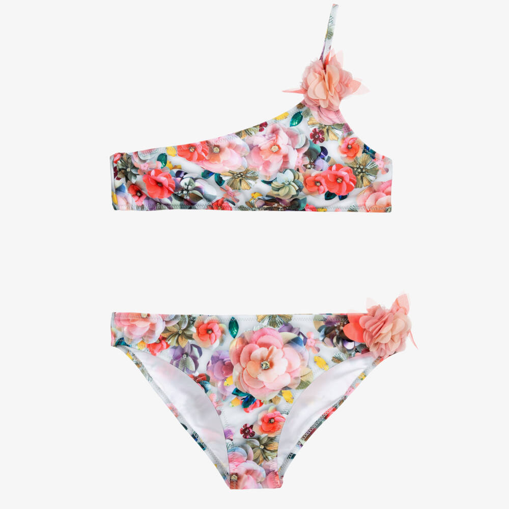 Molo-مايّو بيكيني لون زهري بطبعة ورود للمراهقات (+UPF50) | Childrensalon Outlet