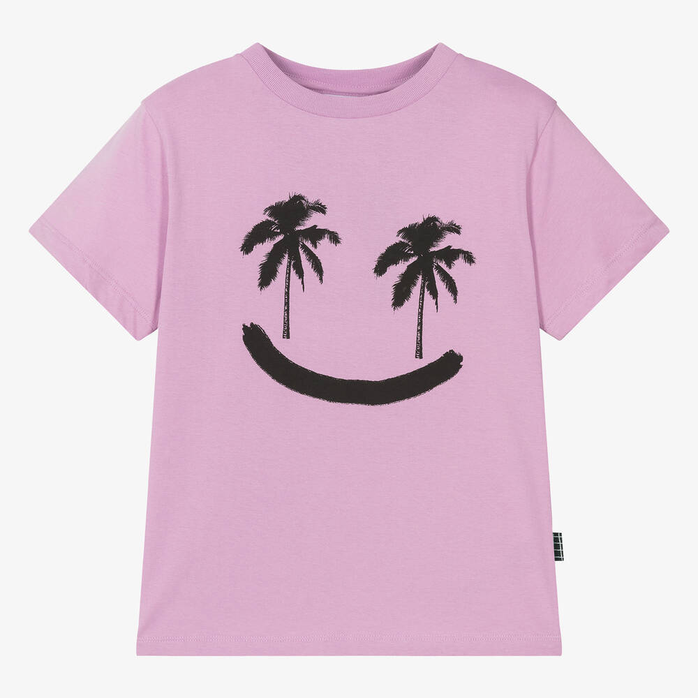 Molo-Teen Purple Cotton Palm Tree T-Shirt | Childrensalon Outlet