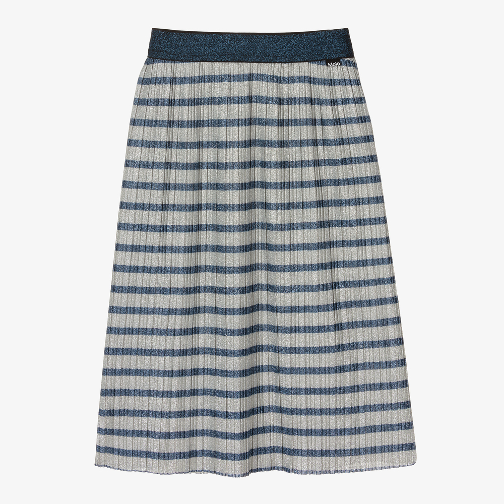 Molo - Teen Silver & Blue Lurex Skirt | Childrensalon