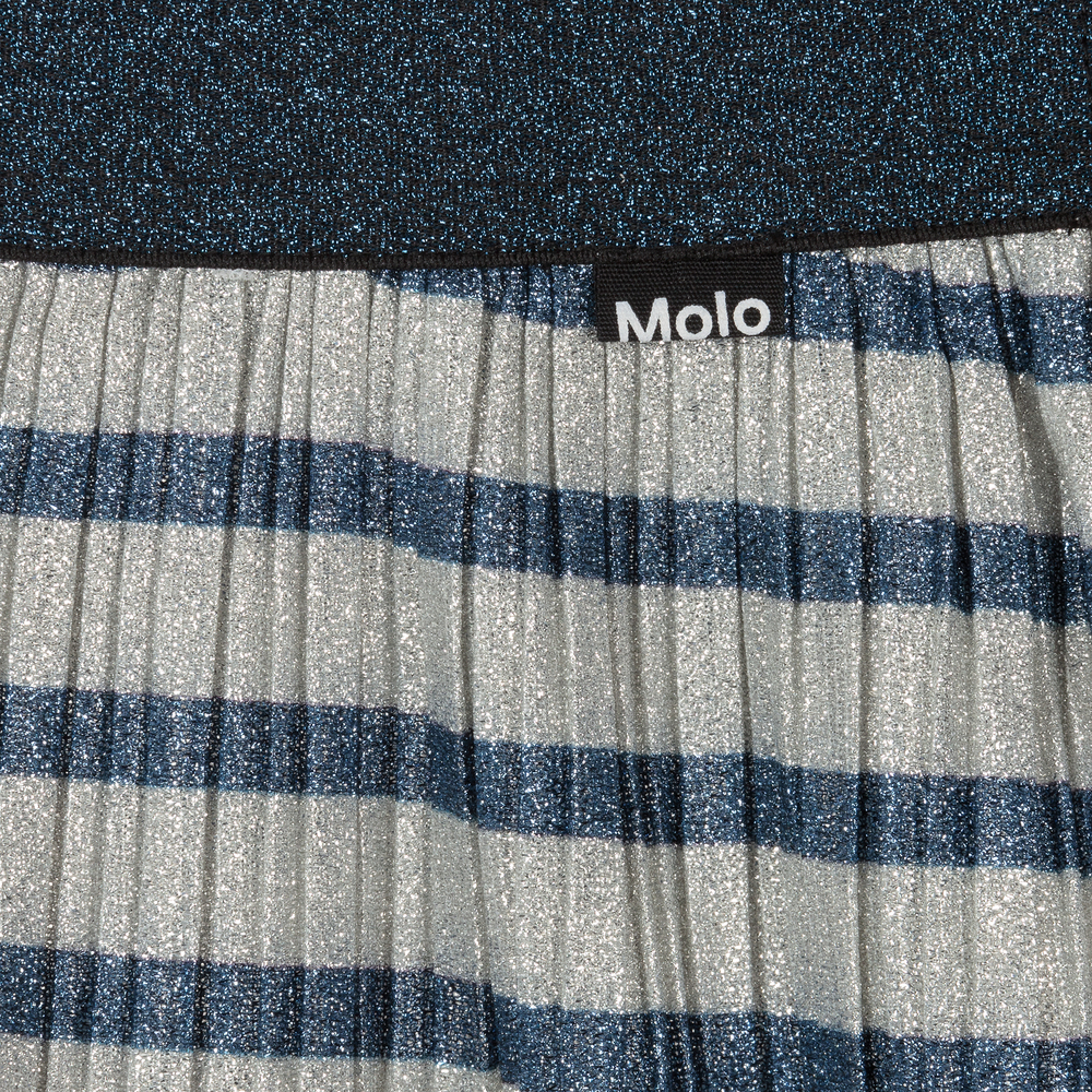Molo-Teen Silver & Blue Lurex Skirt | Childrensalon Outlet