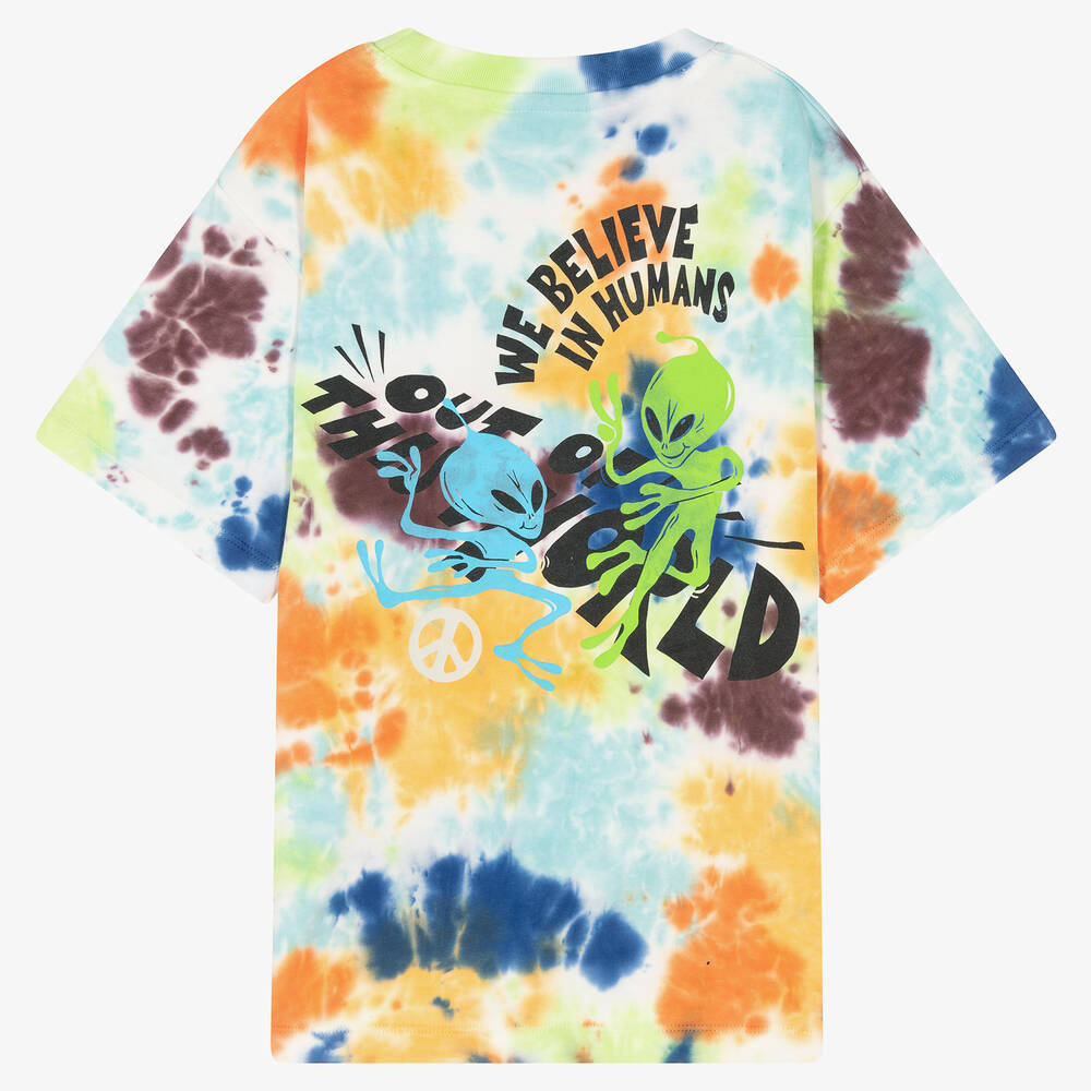 Molo-Teen Tie-Dye Alien Print T-Shirt | Childrensalon Outlet
